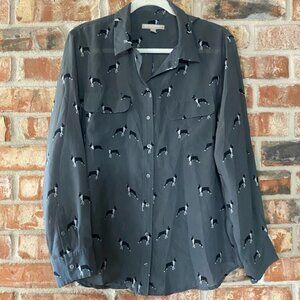 Banana republic Boston terrier button down
